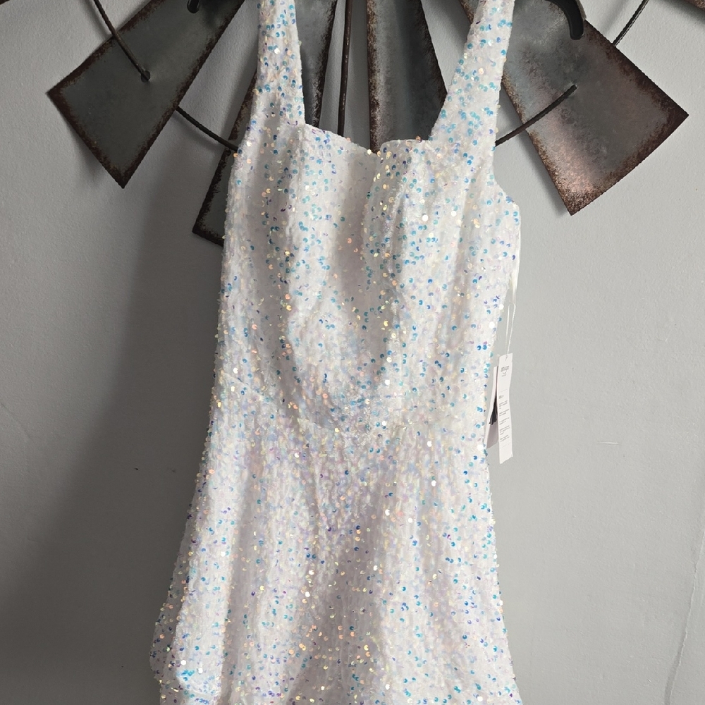 White Sequin Dress